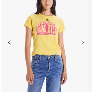 NWT Mother Yellow Psychedelic Tee XS